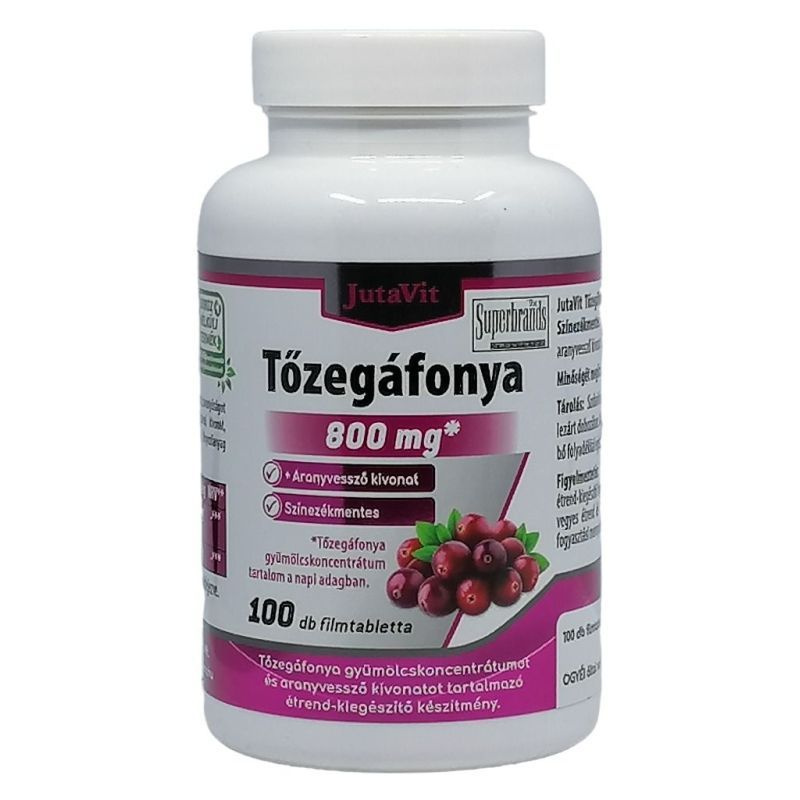 JutaVit Tőzegáfonya 800 mg + aranyvessző kivonat - 100 db