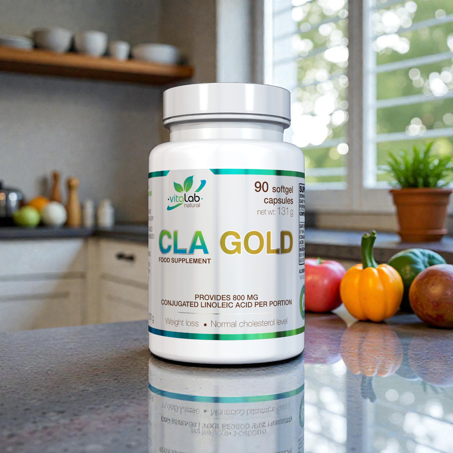Vitalab-Natural CLA Gold – Konjugált Linolénsav 1000 mg - 90 db - Image 2