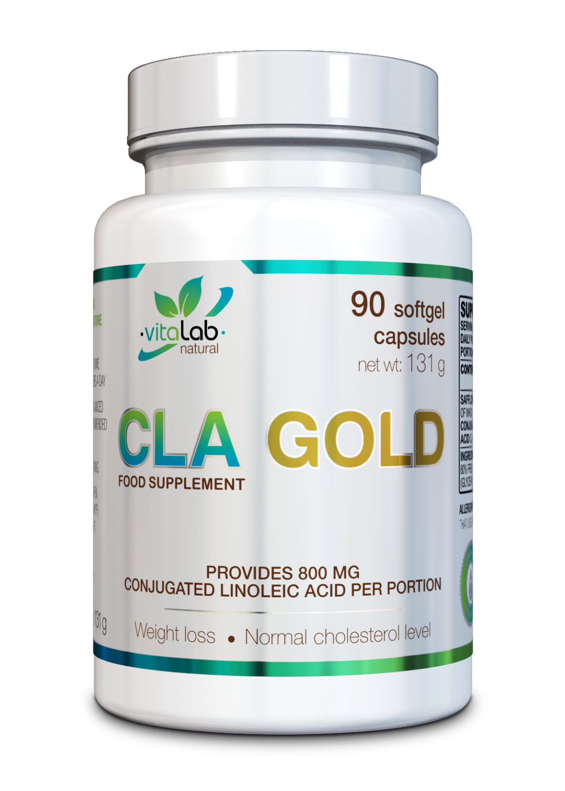 Vitalab-Natural CLA Gold – Konjugált Linolénsav 1000 mg - 90 db