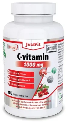JutaVit C-vitamin 1000 mg retard csipkebogyó+D3+Cink - 100 db