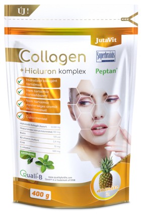 JutaVit Kollagén + Hialuron Komplex ananász - 400 g csomagolása