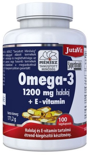JutaVit Omega 3 halolaj 1200 mg + E Vitamin - 100 db