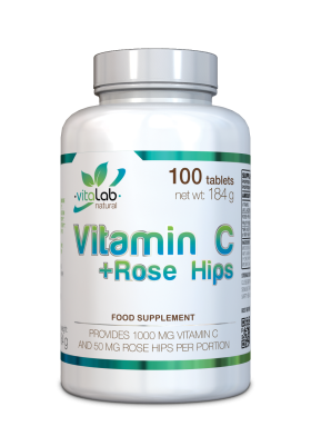Vitalab-Natural C-vitamin 1000 mg és csipkebogyó 50 mg - 100 db