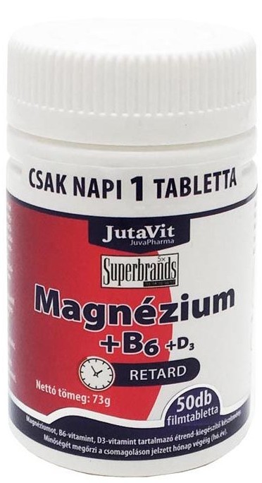 JutaVit Magnézium + B6+ D3 Retard - 50 db