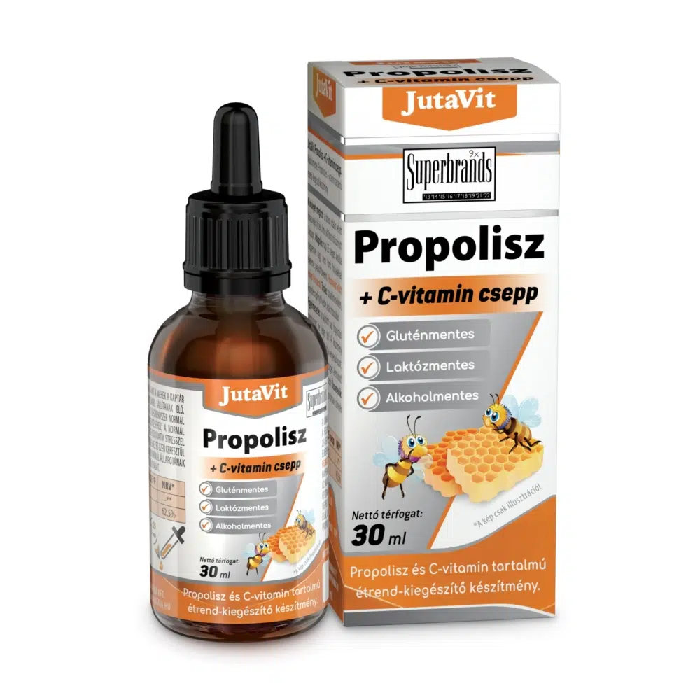 JutaVit Propolisz+C-vitamin Csepp 30 ml csomagolása
